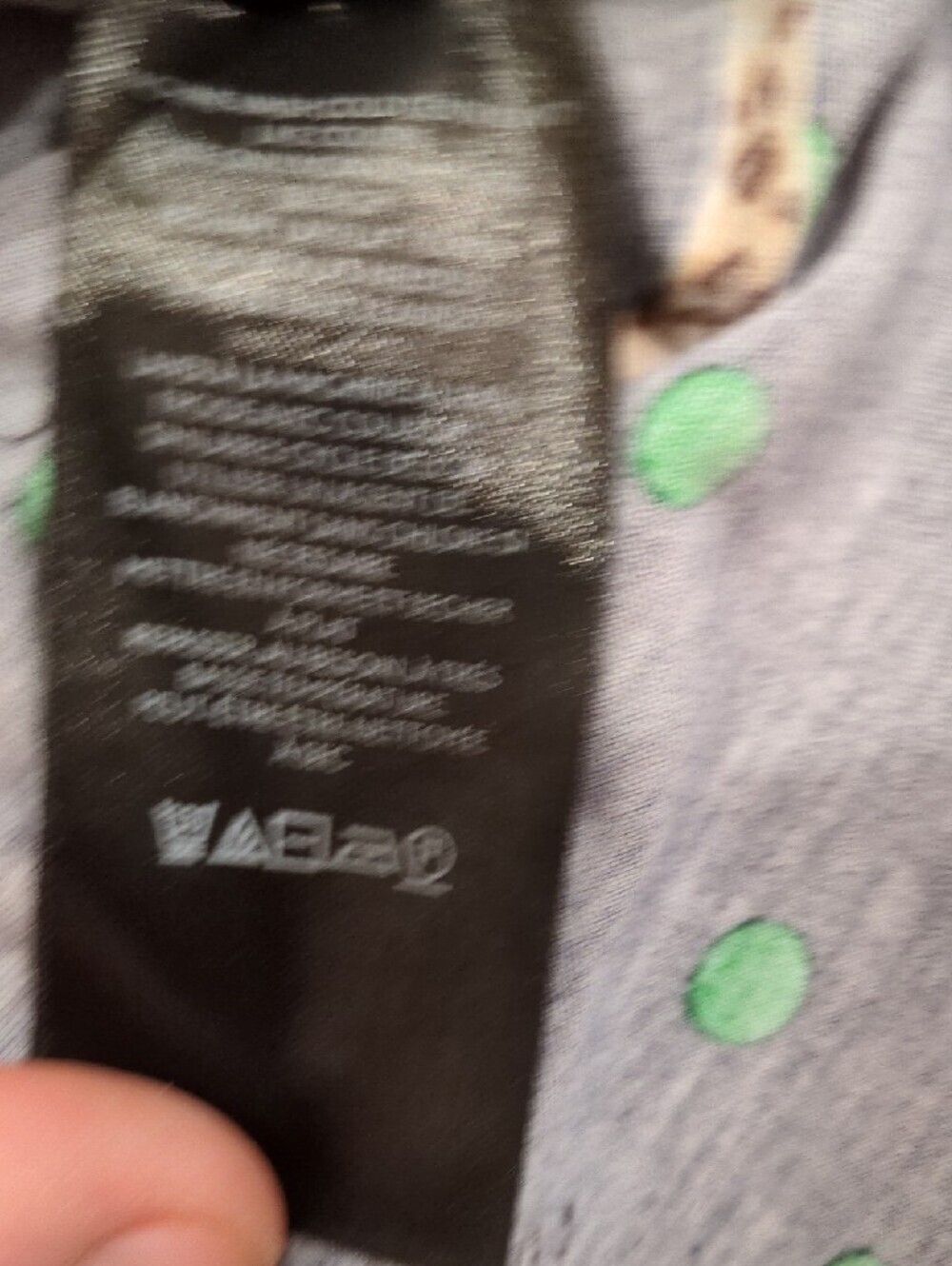 SALE - Anthropologie Navy Tee with Tan Leopard Motif and Green Polka Dots - Picture 4 of 7